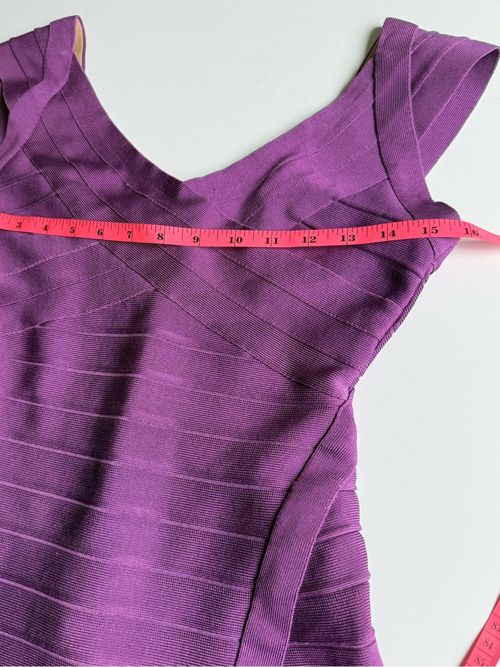 HERVÉ LÉGER Nicolette Purple Bandage Dress Bodycon Mini, Size S - Picture 6 of 8